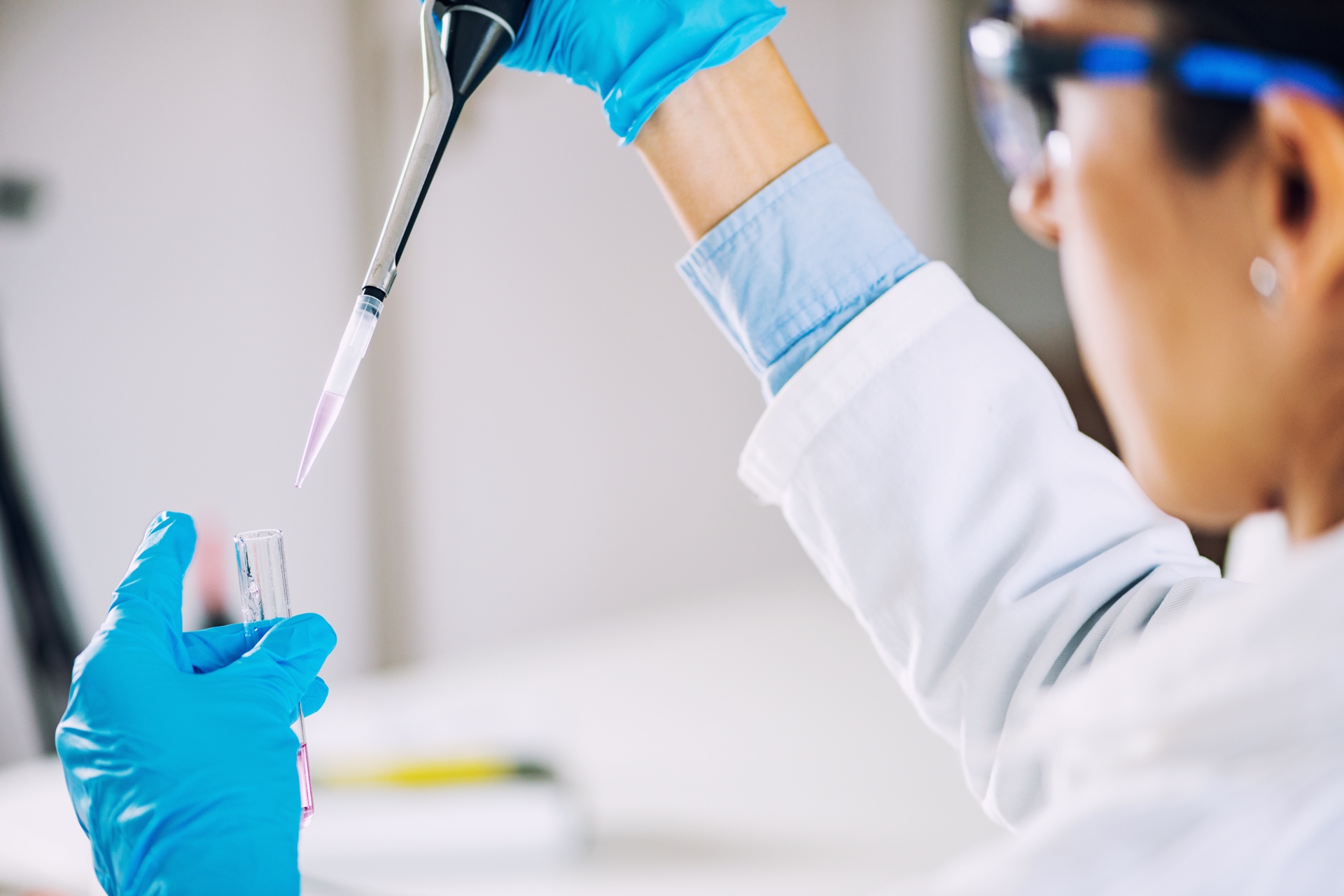 Scientist researching in laboratory